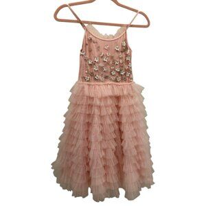 Tutu Du Monde Girls Dress Rose Quartz Sleeveless Blooms the Luella Size 10-11